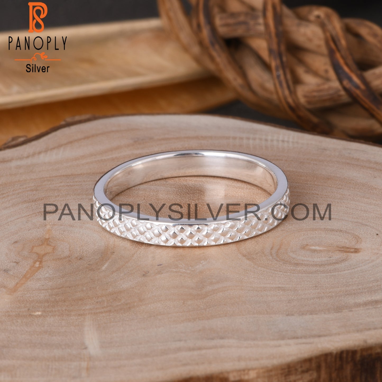 Minimalist Dot Spinner 925 Sterling Silver Ring