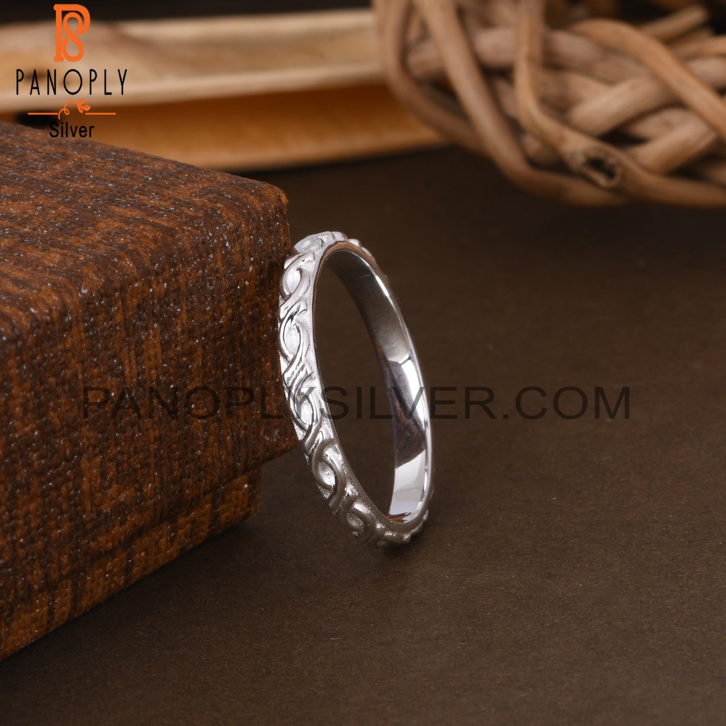 Minimalist Filigree Twist 925 Sterling Silver Ring