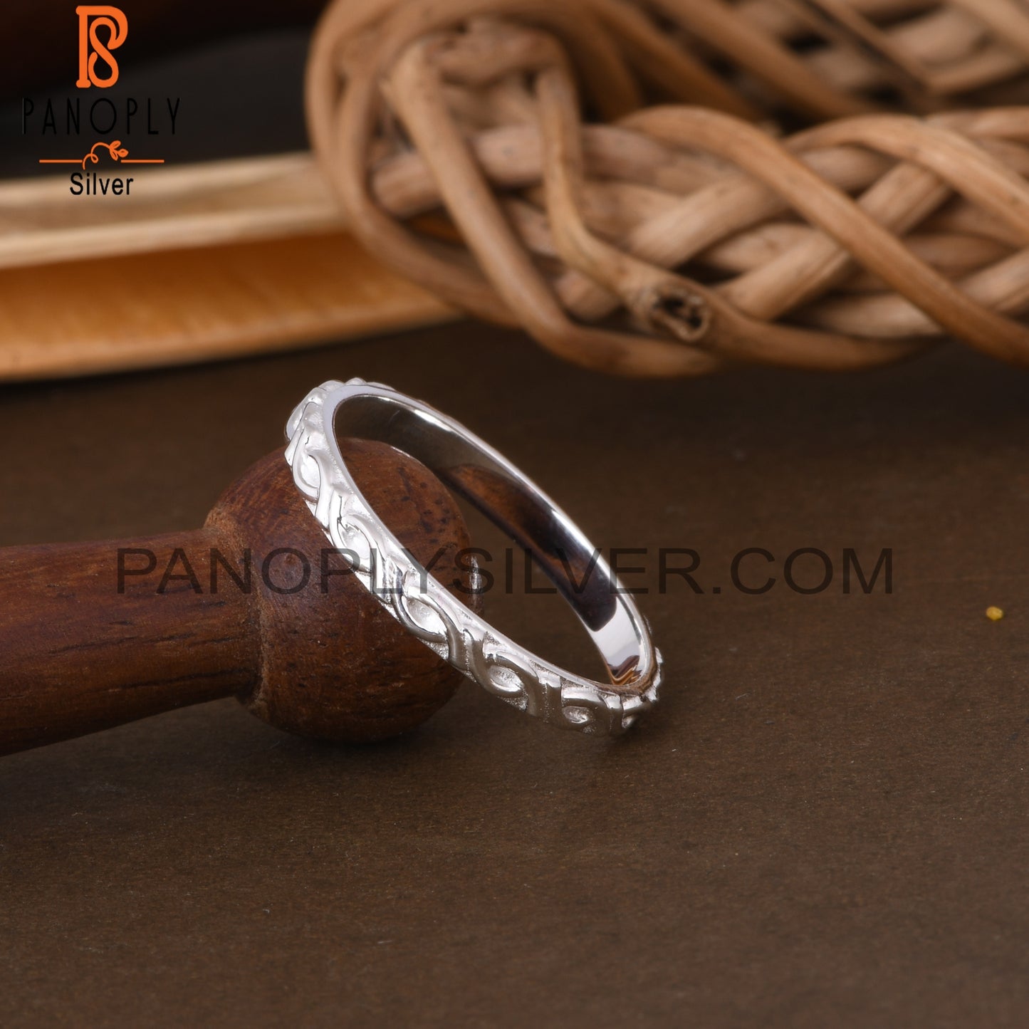 Minimalist Filigree Twist 925 Sterling Silver Ring