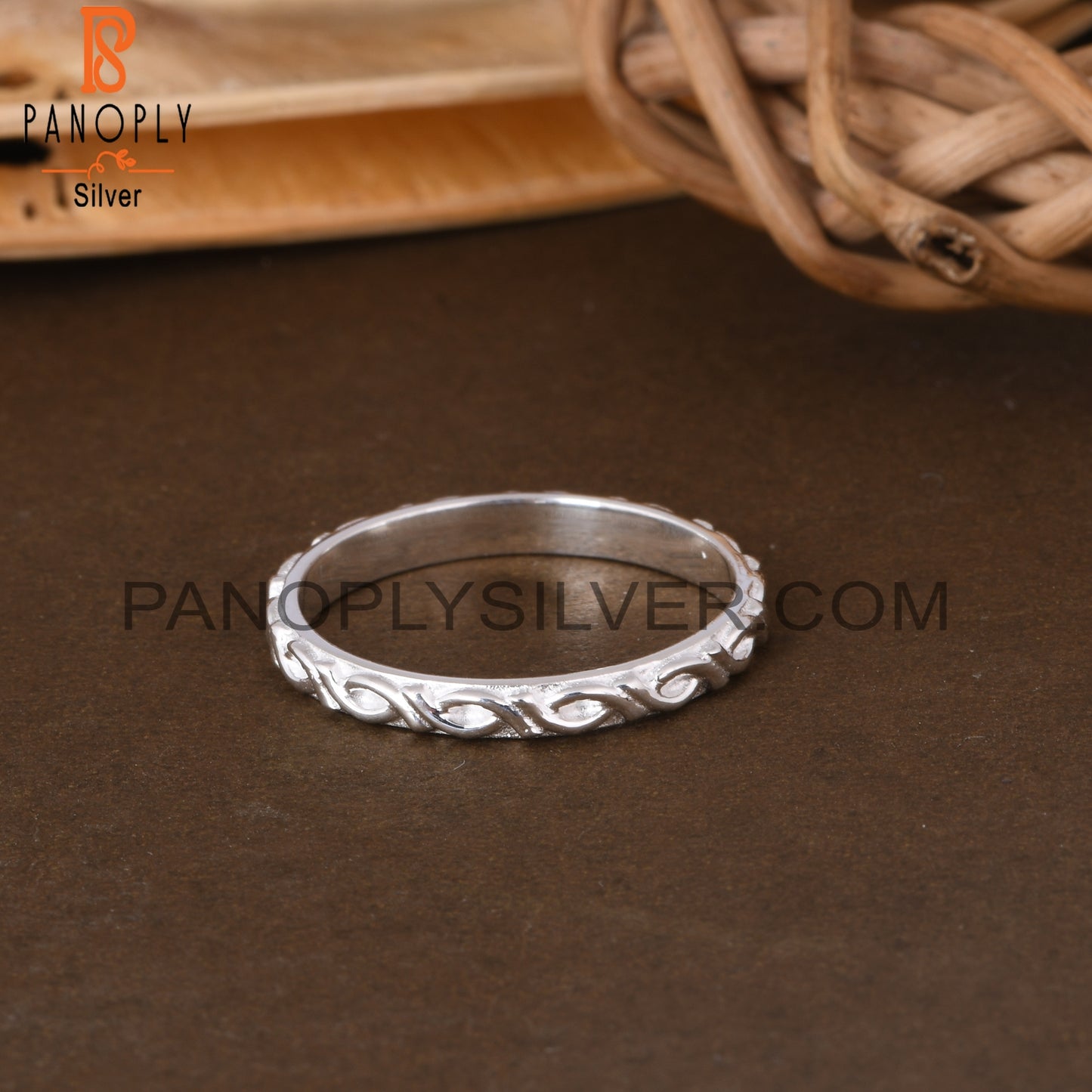 Minimalist Filigree Twist 925 Sterling Silver Ring