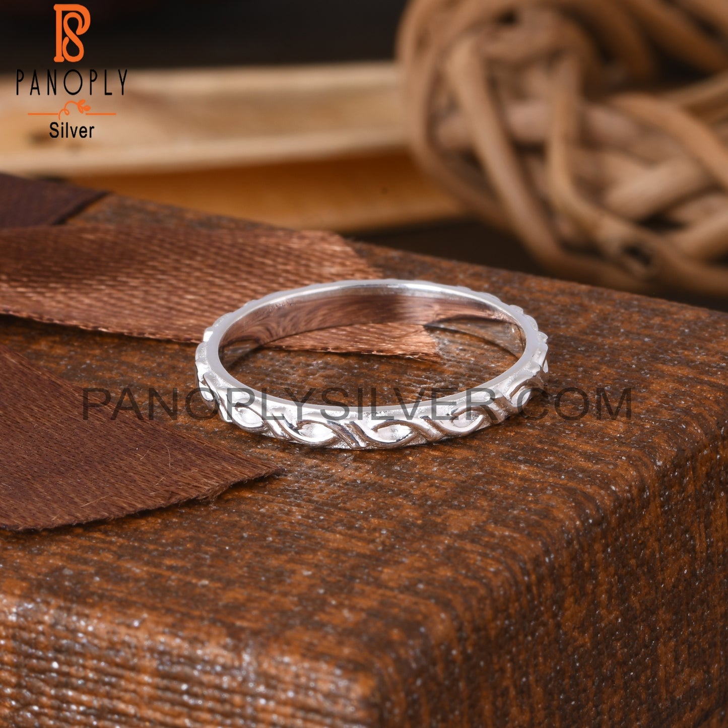 Minimalist Filigree Twist 925 Sterling Silver Ring