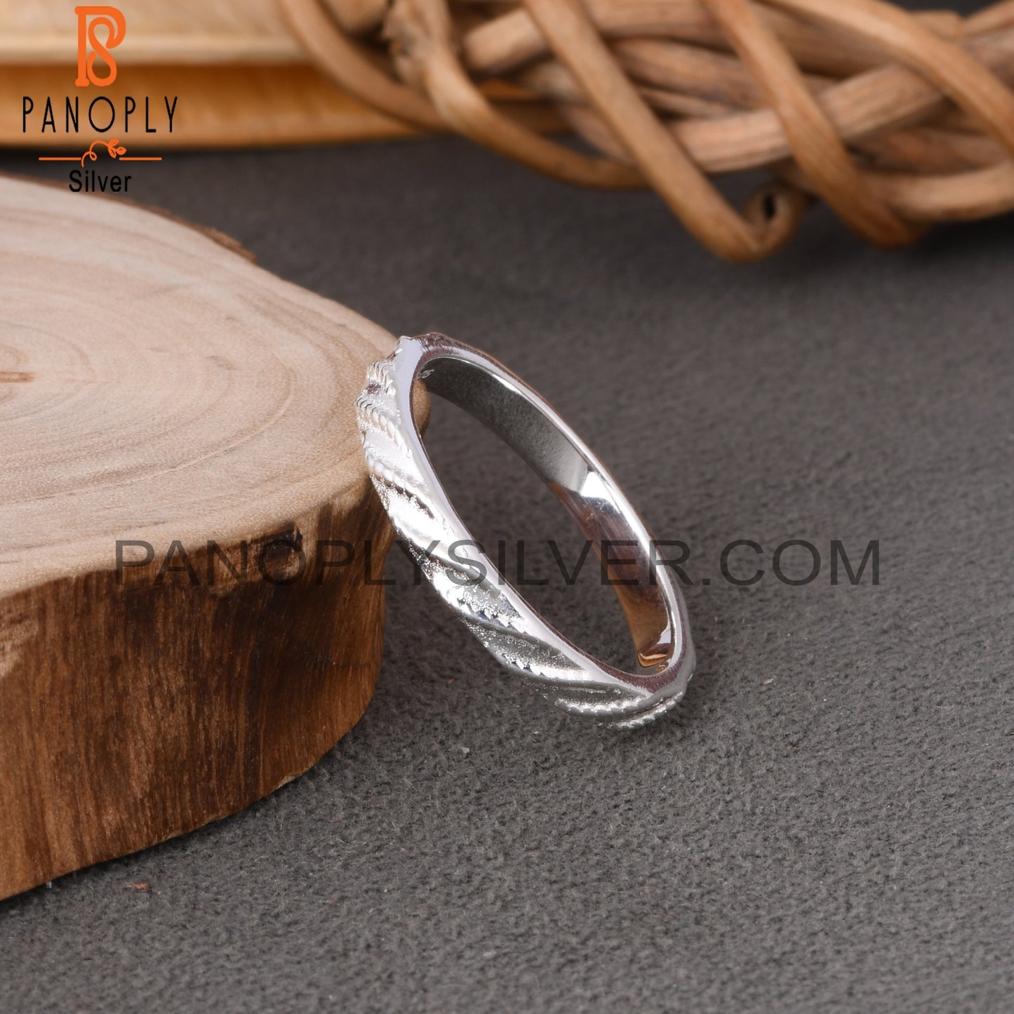 Minimalist Small Twist Spinner 925 Sterling Silver Ring