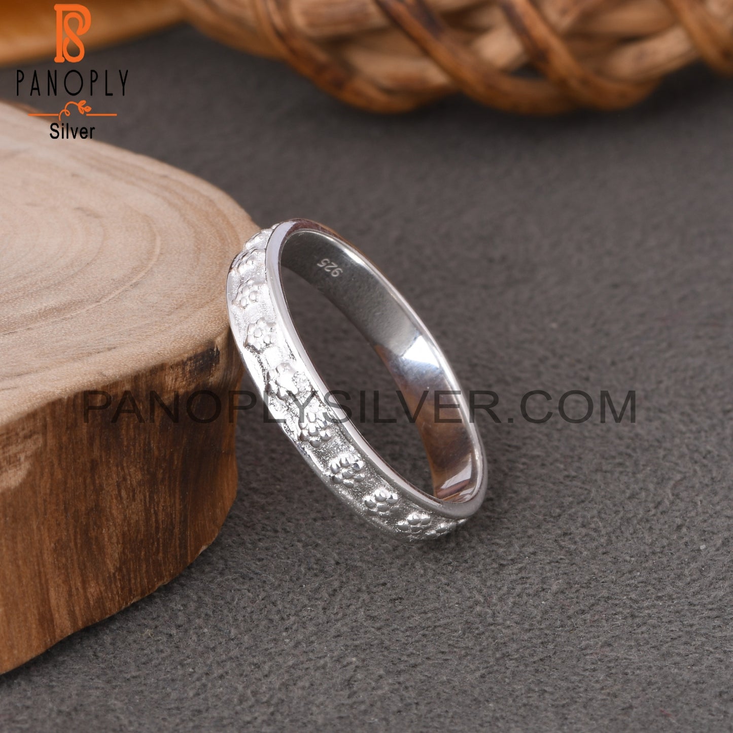 Minimalist Flower 925 Sterling Silver Ring