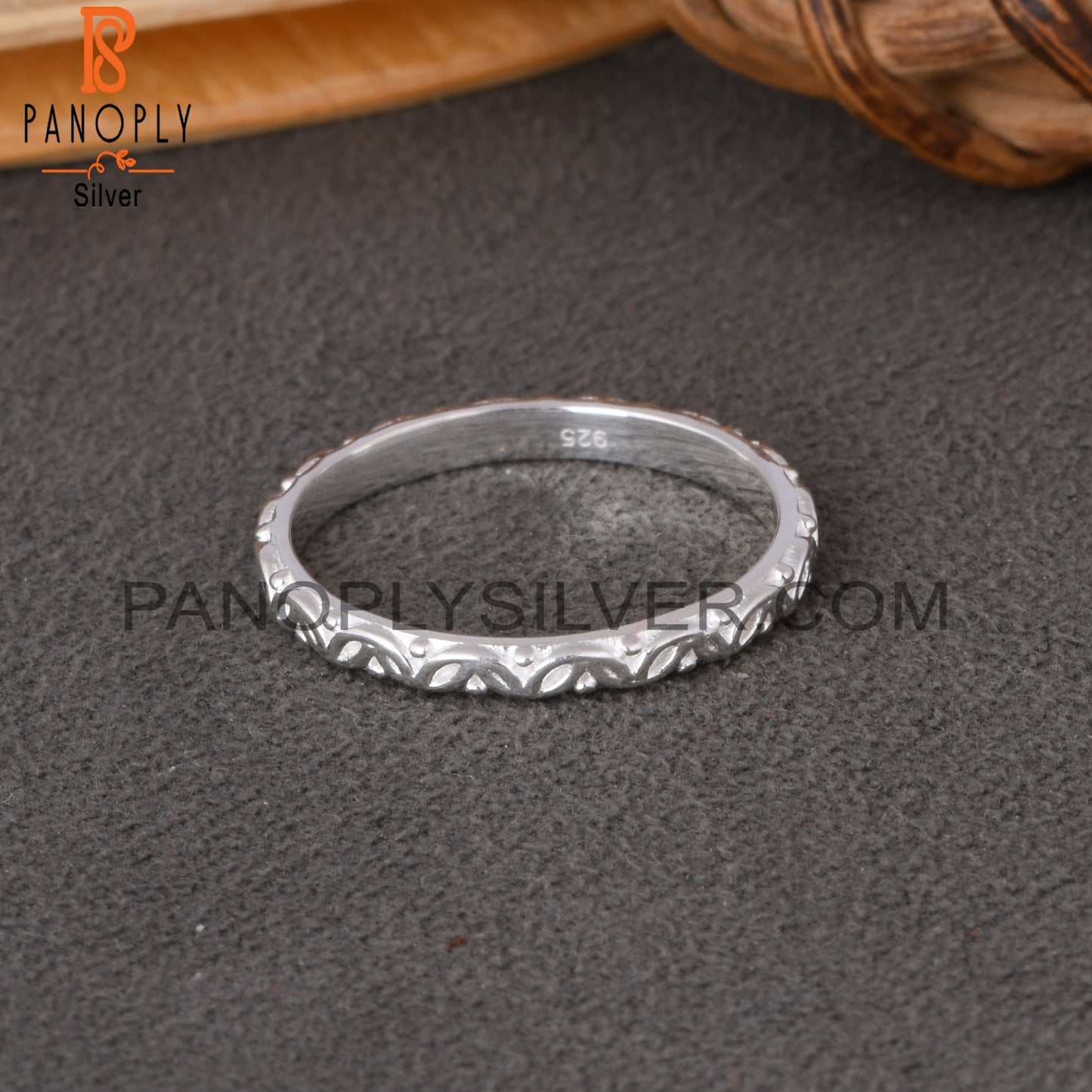 Flower Bnad 925 Sterling Silver Ring