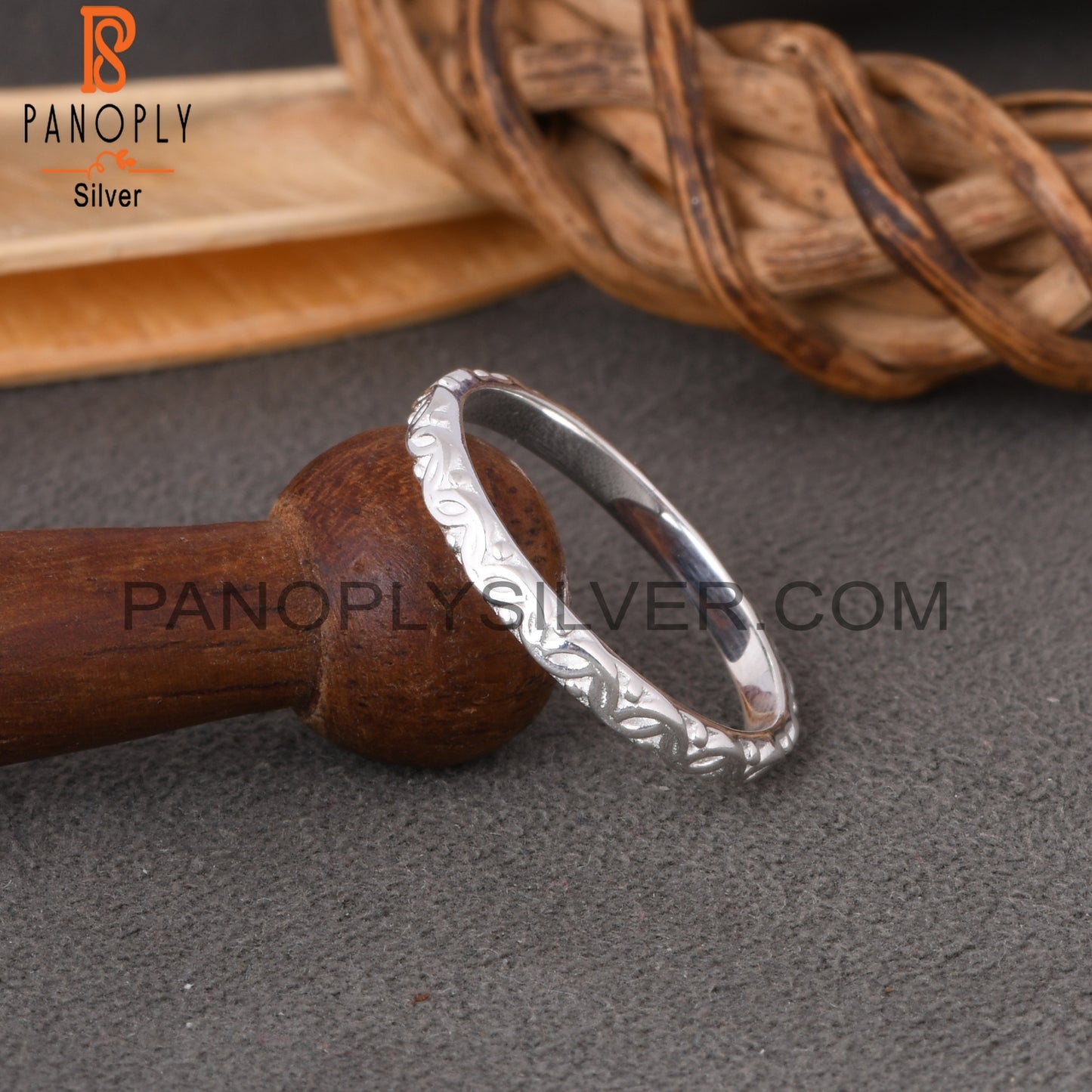 Flower Bnad 925 Sterling Silver Ring