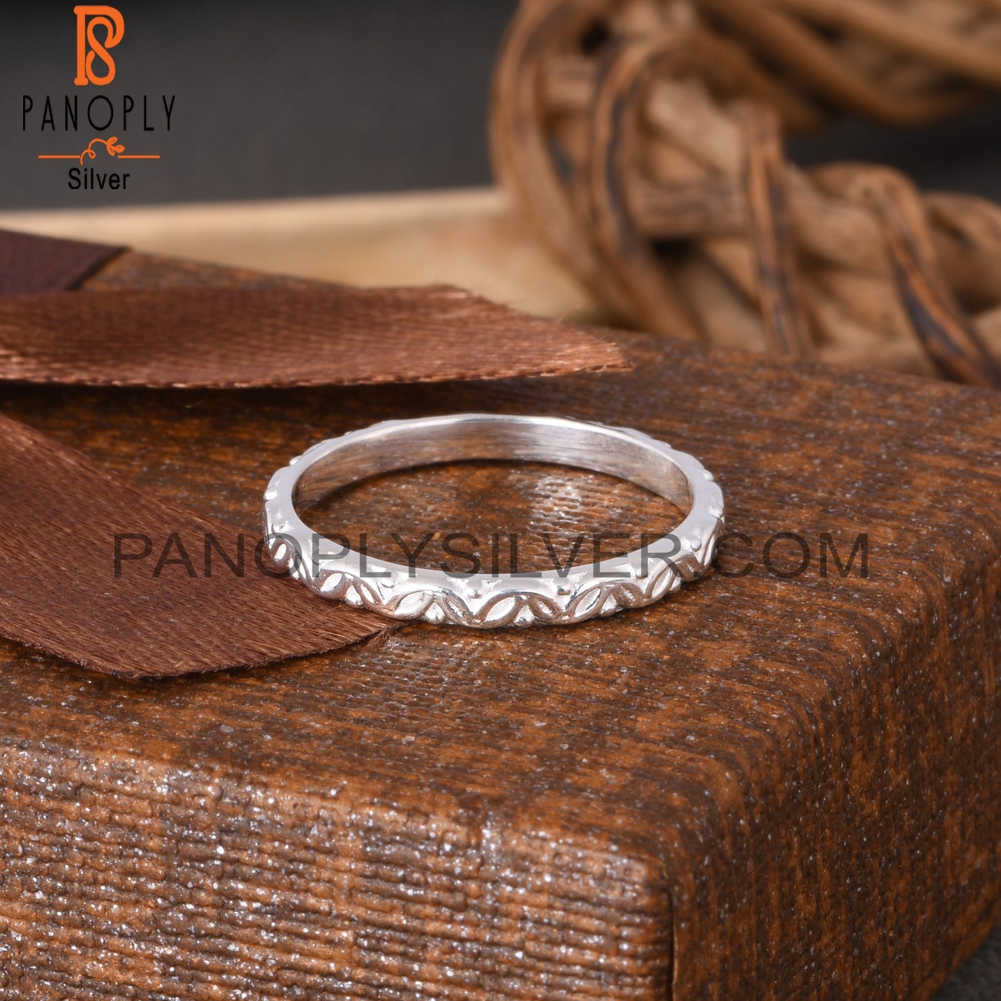 Flower Bnad 925 Sterling Silver Ring