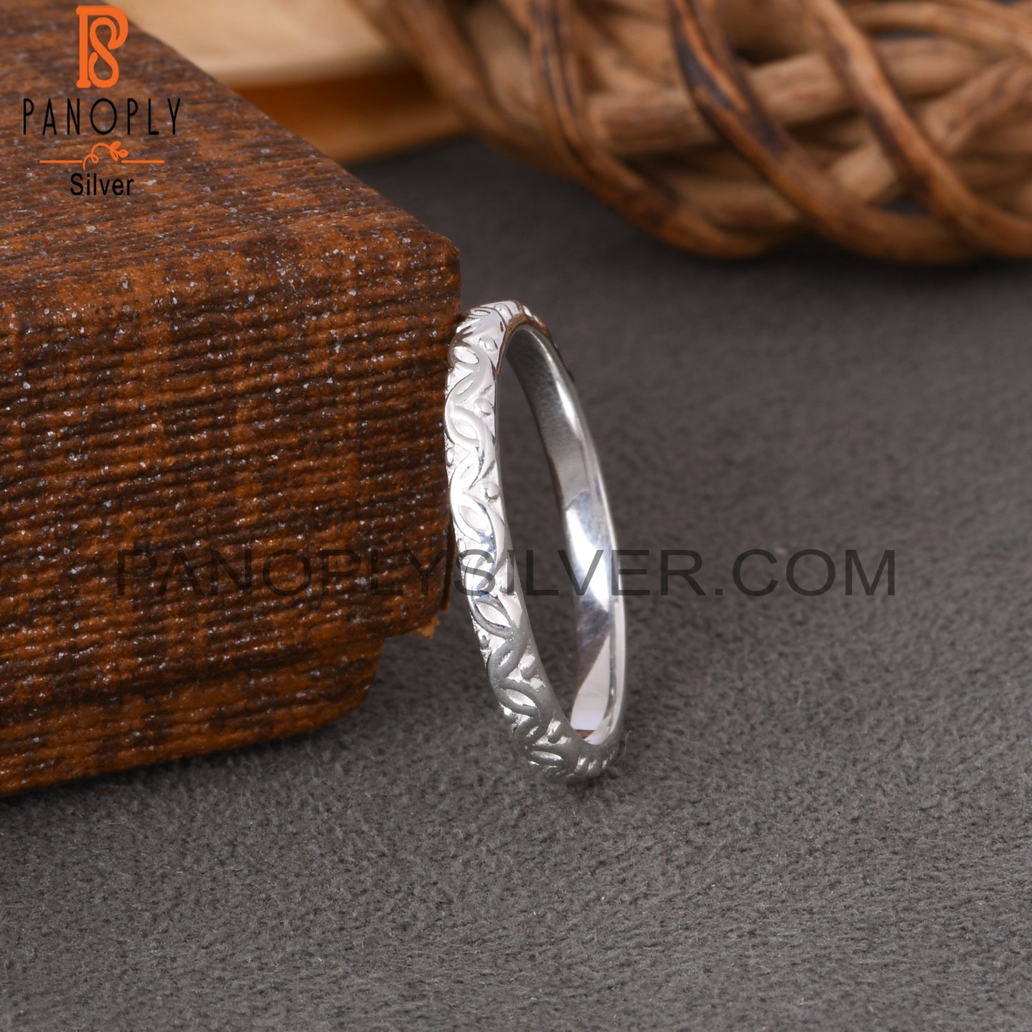 Flower Bnad 925 Sterling Silver Ring