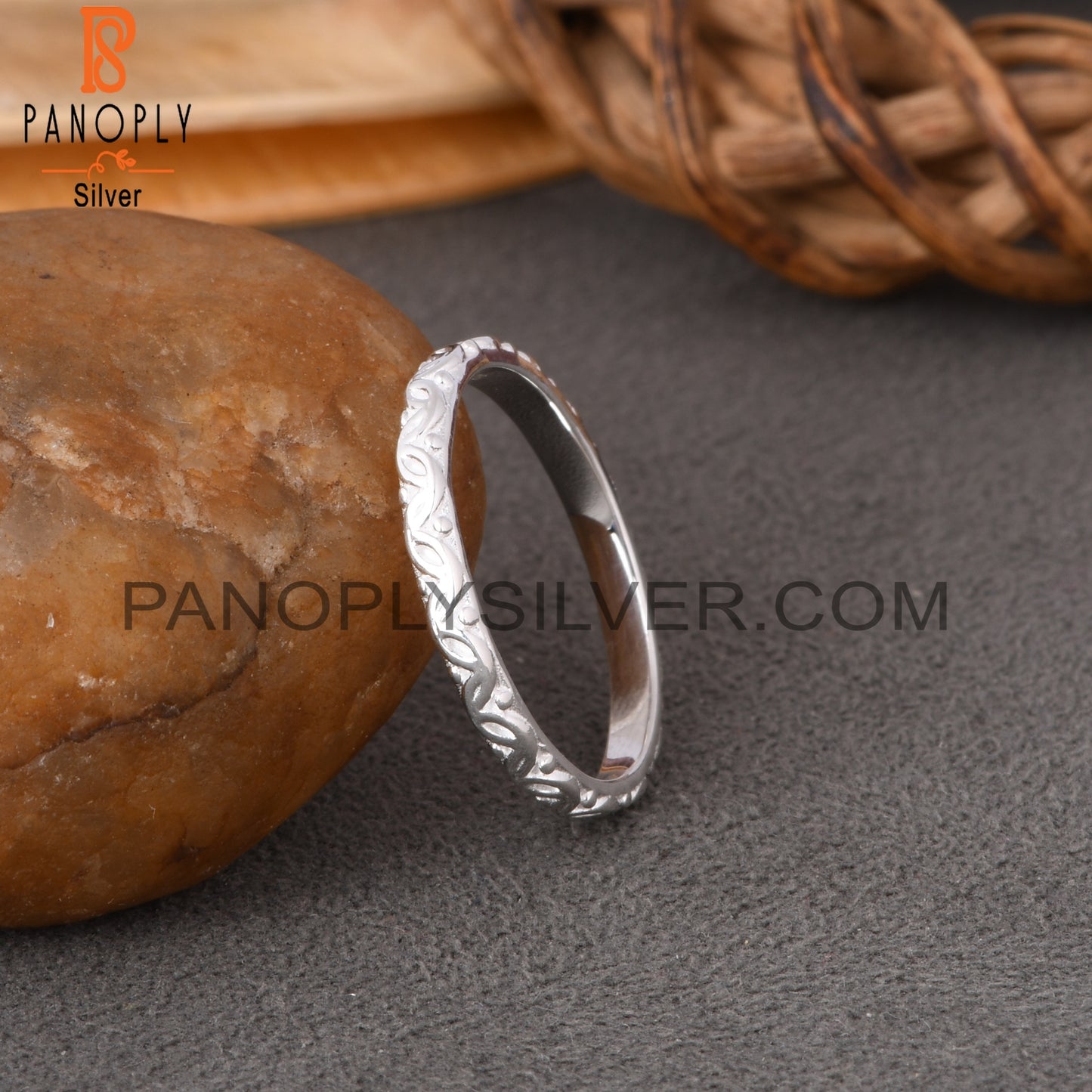 Flower Bnad 925 Sterling Silver Ring