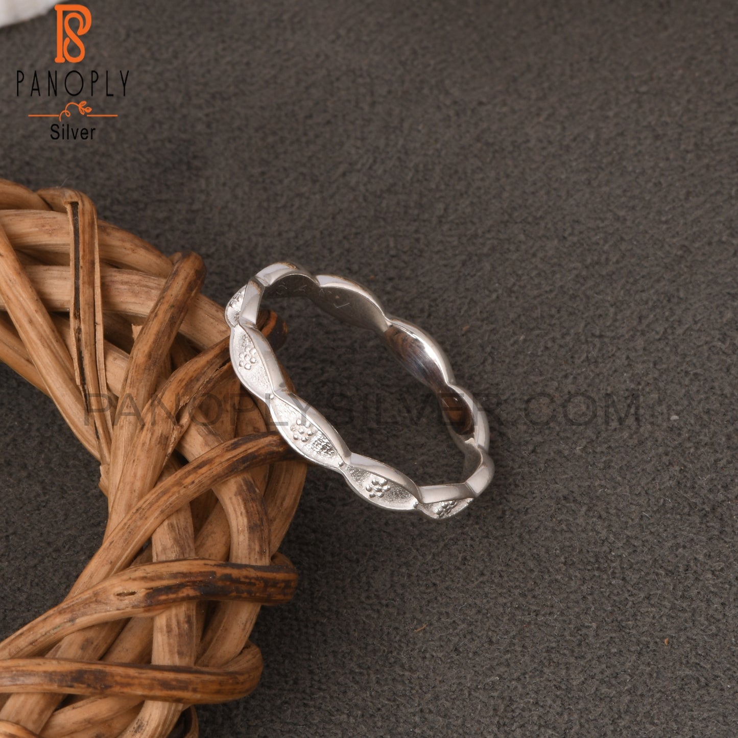 Twist Flower 925 Sterling Silver Ring Band
