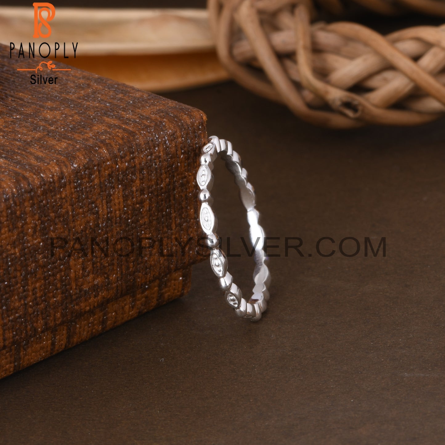 Twist Link 925 Sterling Silver Ring