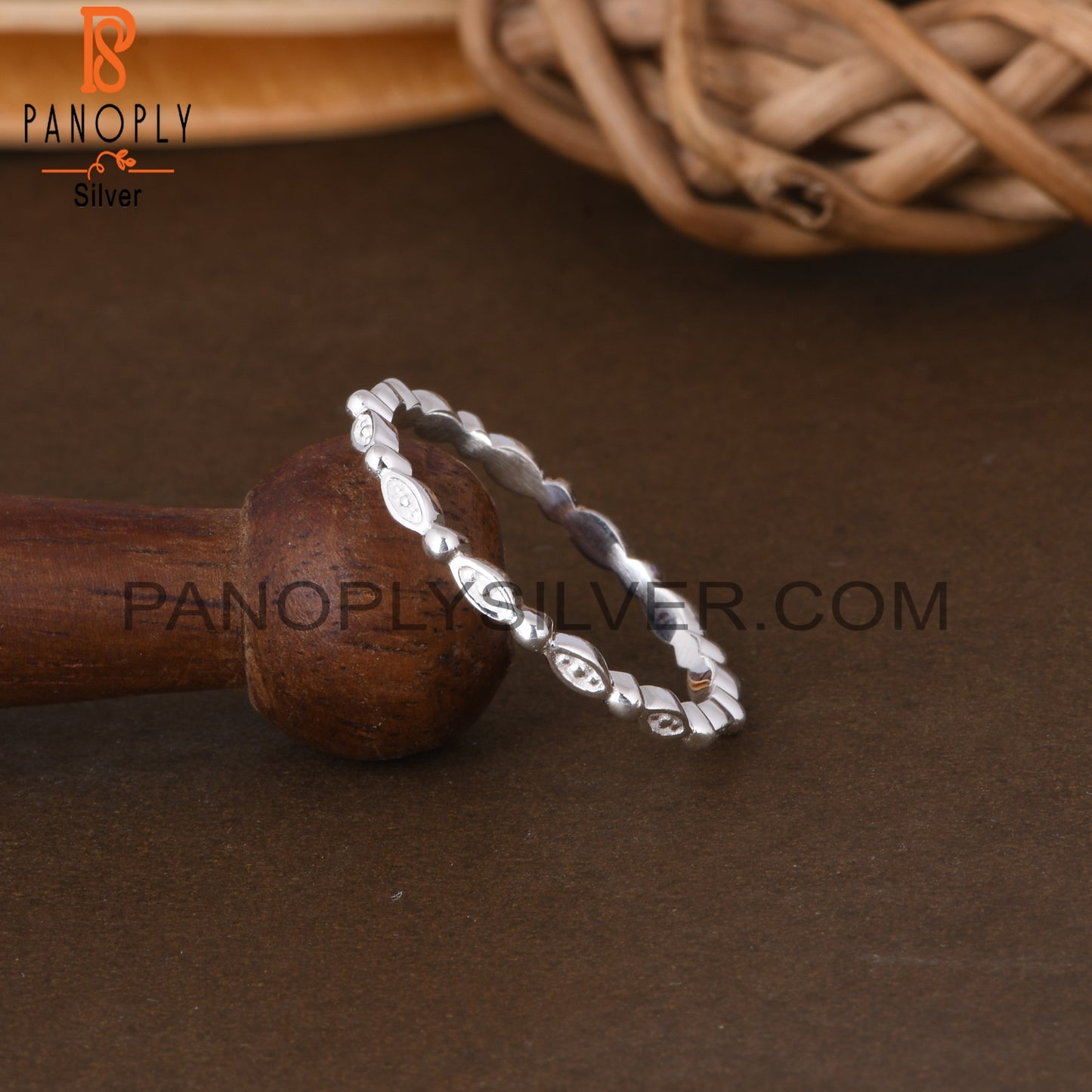 Twist Link 925 Sterling Silver Ring