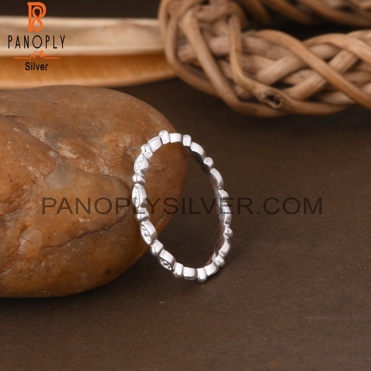 Twist Link 925 Sterling Silver Ring