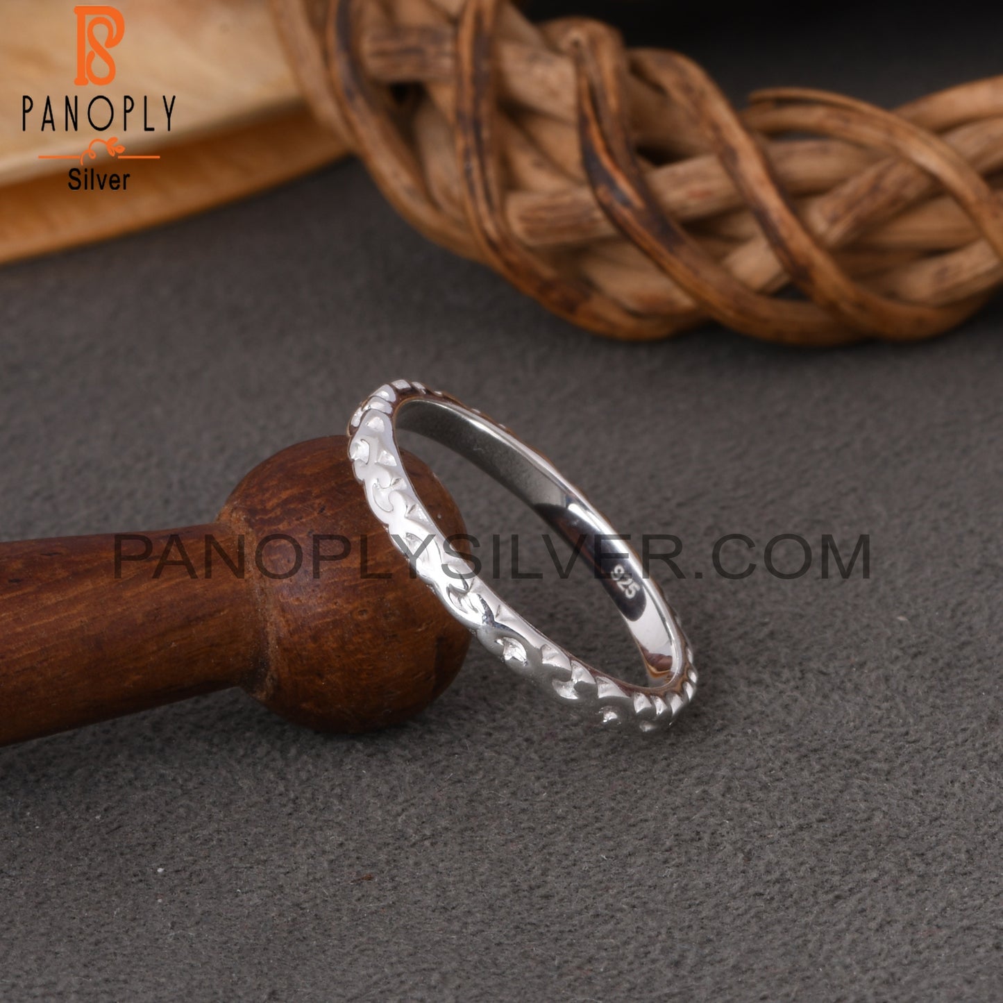 Branch Bnad Spinner 925 Sterling Silver Ring