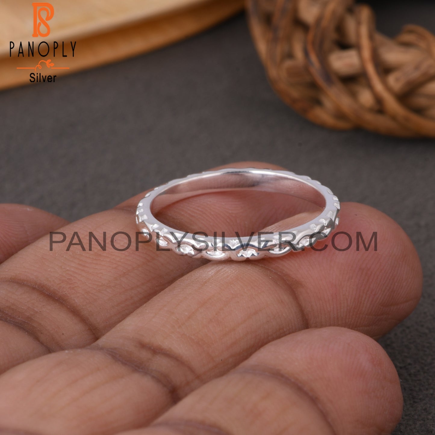 Branch Bnad Spinner 925 Sterling Silver Ring
