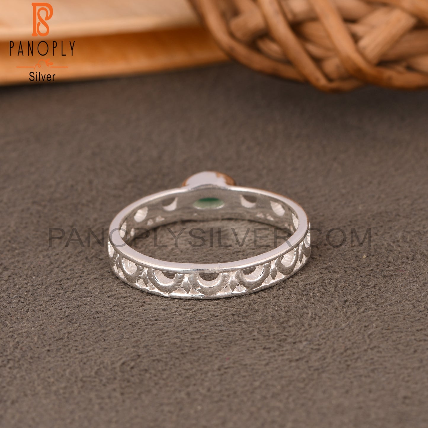 Emerald Oval 925 Sterling Silver Ring