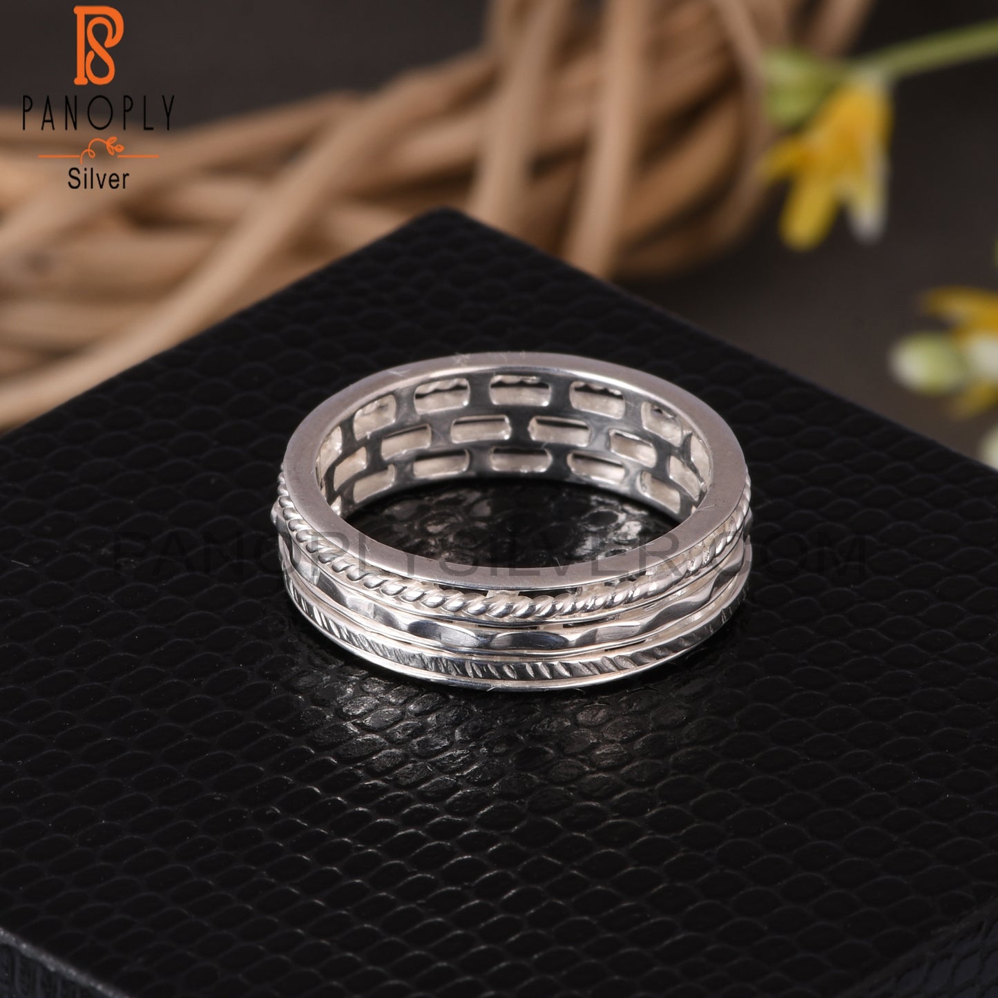 Plain 925 Sterling Silver Twisted Wire Ring