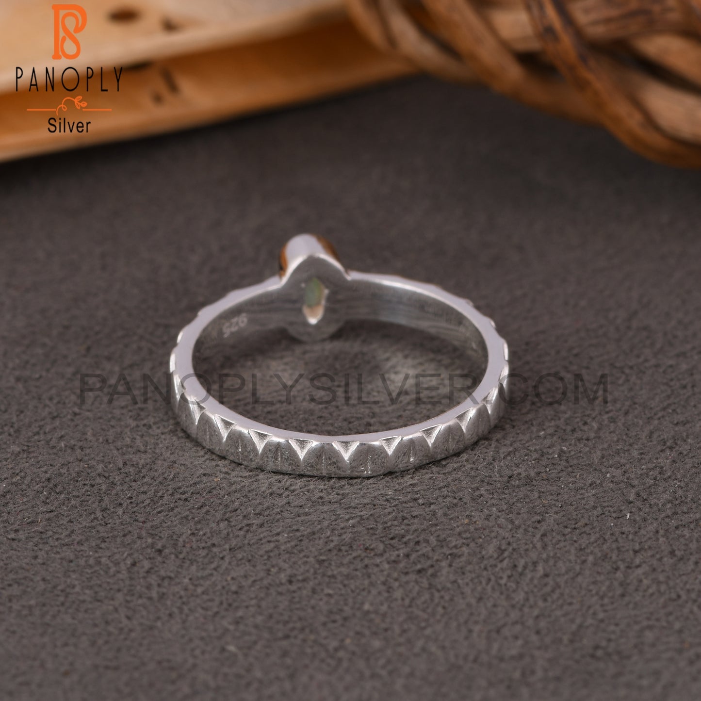 Ethiopian Opal Oval 925 Sterling Silver Ring