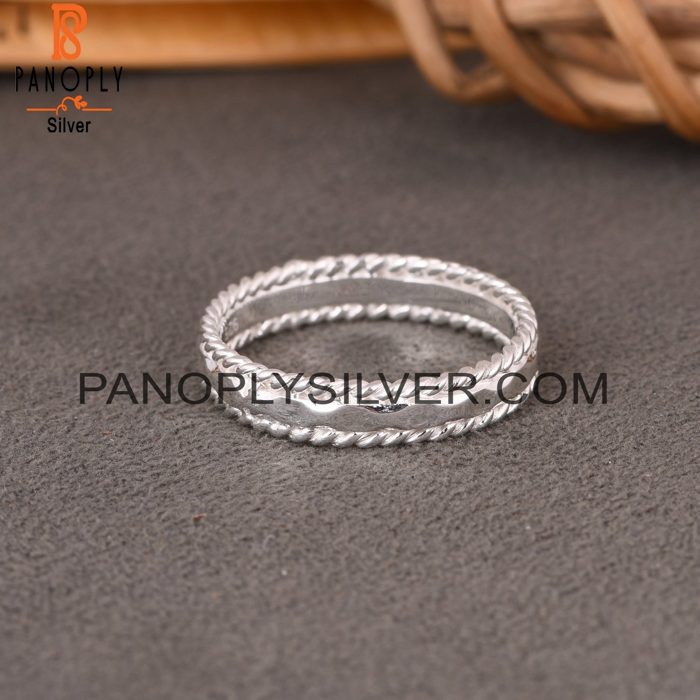 Double Rolling Band 925 Sterling Silver Ring
