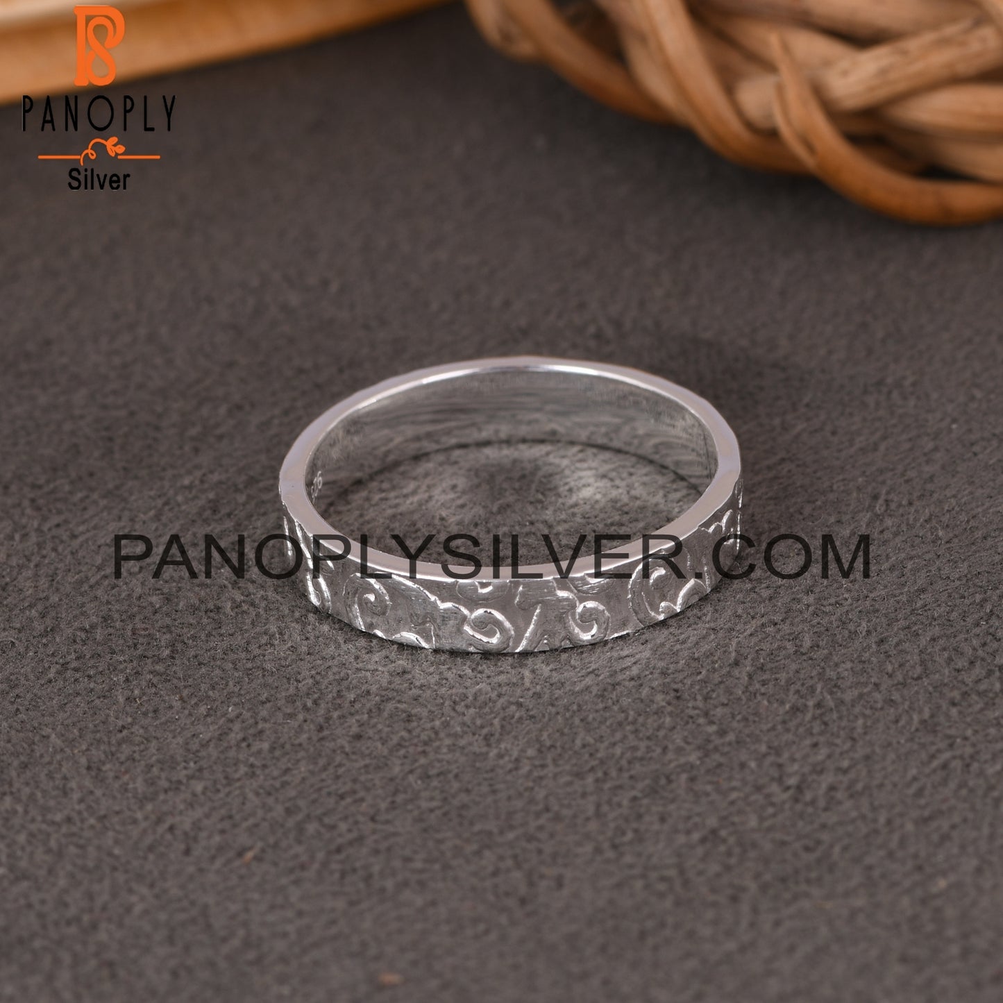 Branch And Flower Grass Patten 925 Sterling Silver Ring