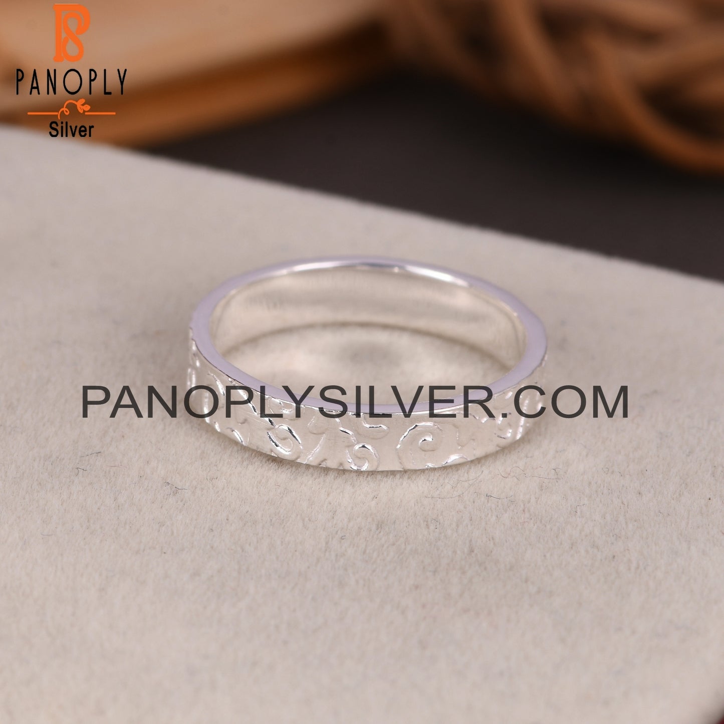 Branch And Flower Grass Patten 925 Sterling Silver Ring
