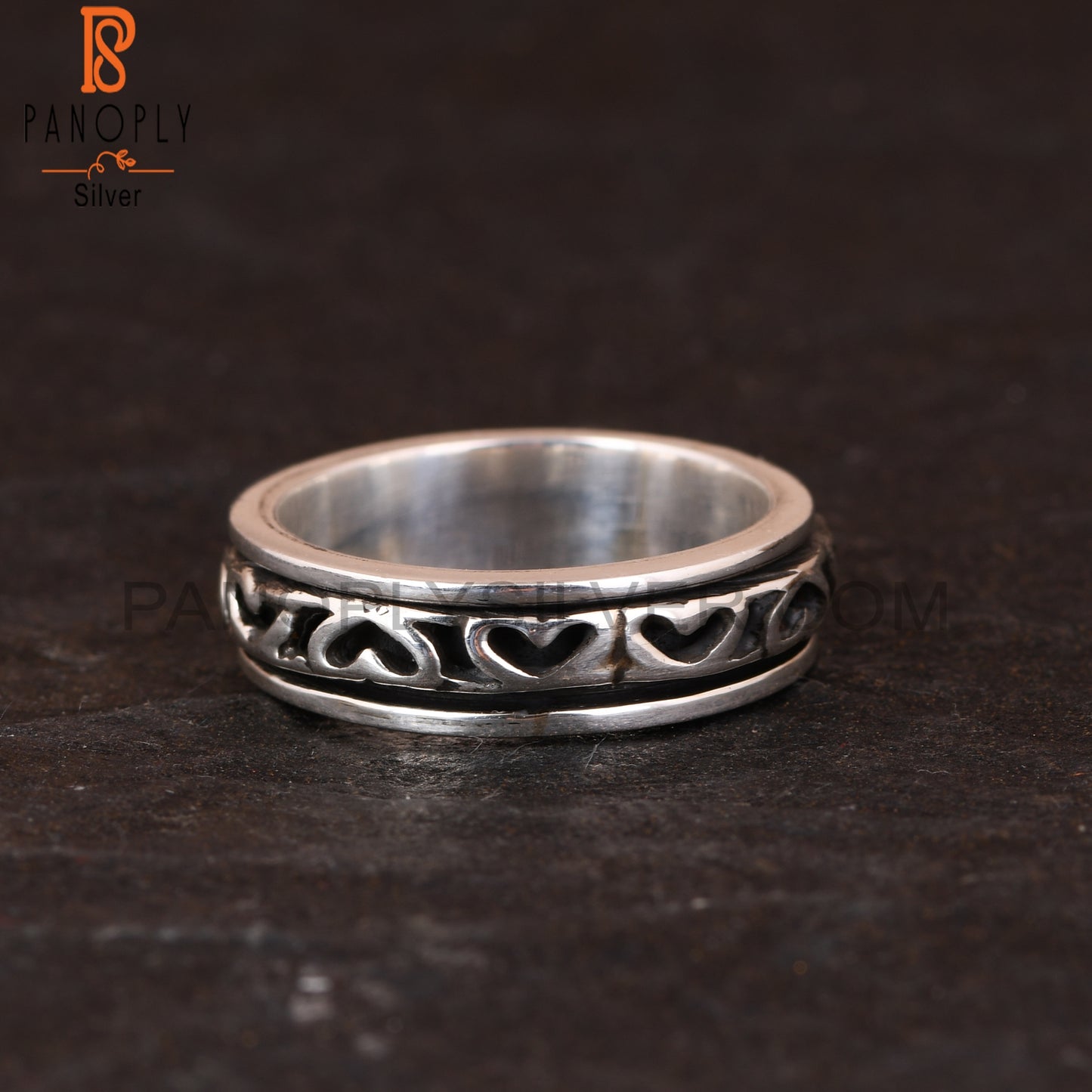 Handmade 925 Sterling Silver V Pattern Ring