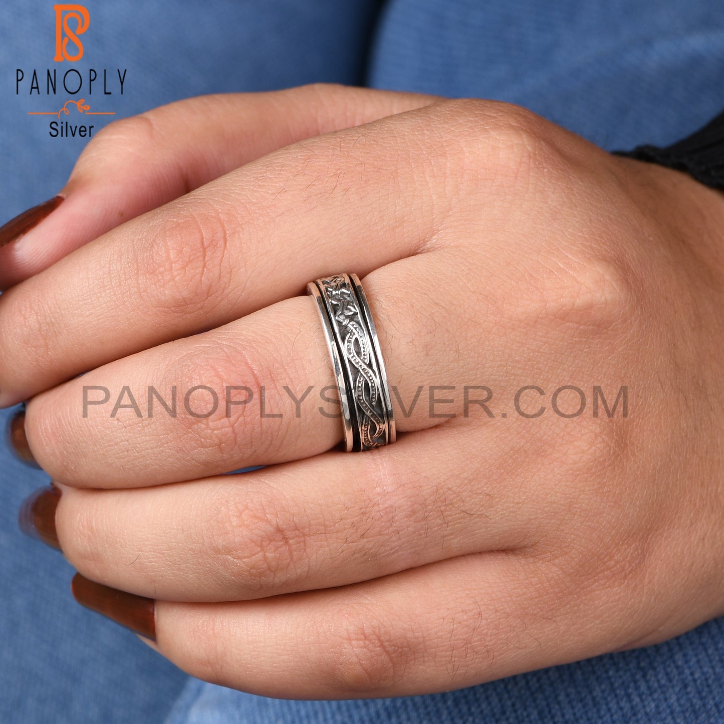 Spinner 925 Sterling Silver Thumb Ring