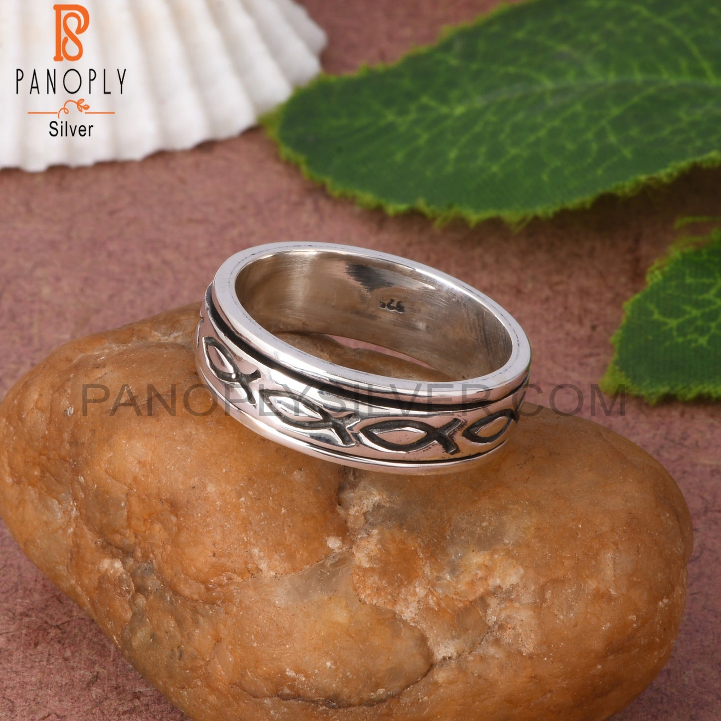 Fish Design 925 Sterling Silver Ring Band