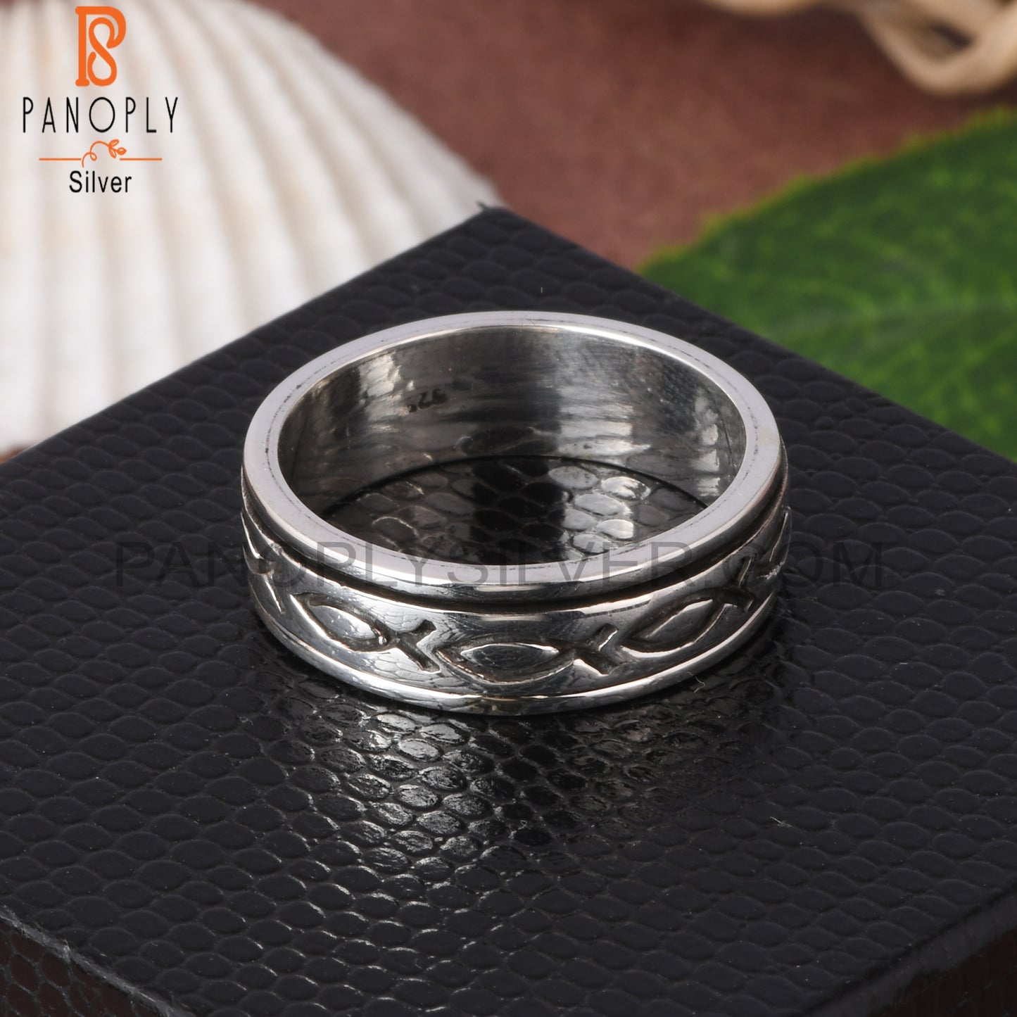 Fish Design 925 Sterling Silver Ring Band