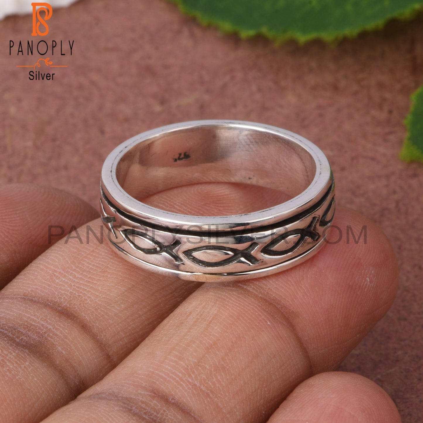 Fish Design 925 Sterling Silver Ring Band