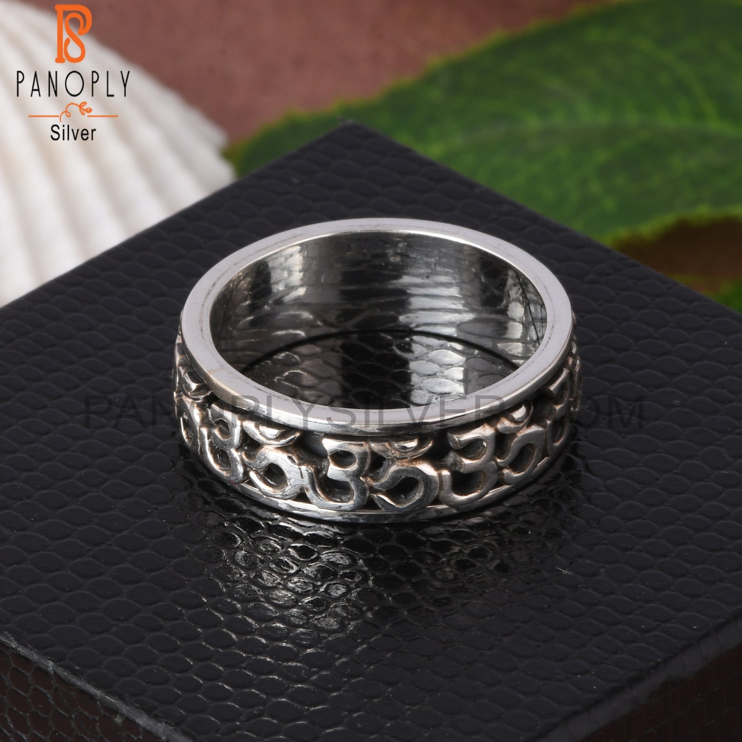 Om Shiv Mudra 925 Sterling Silver Ring
