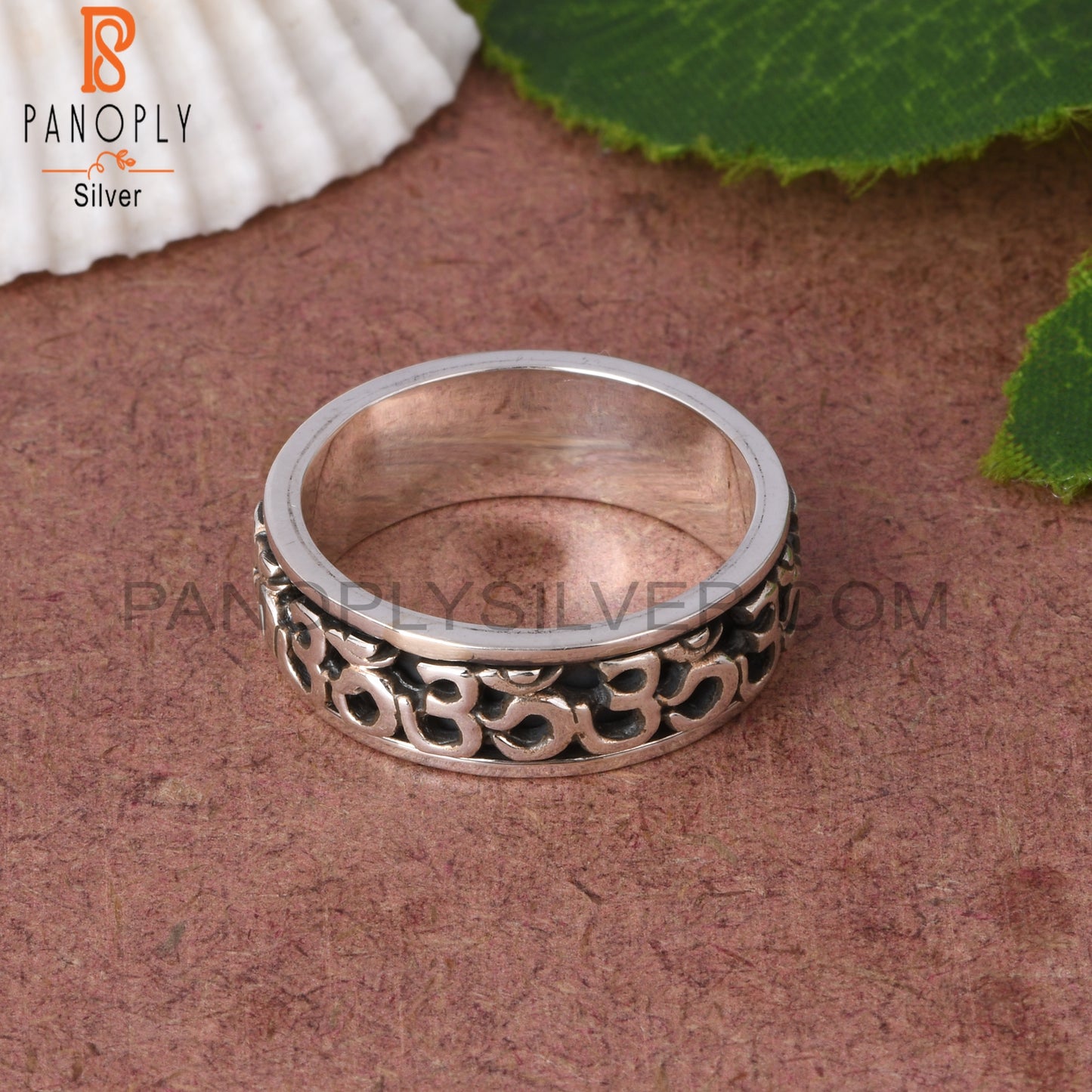 Om Shiv Mudra 925 Sterling Silver Ring