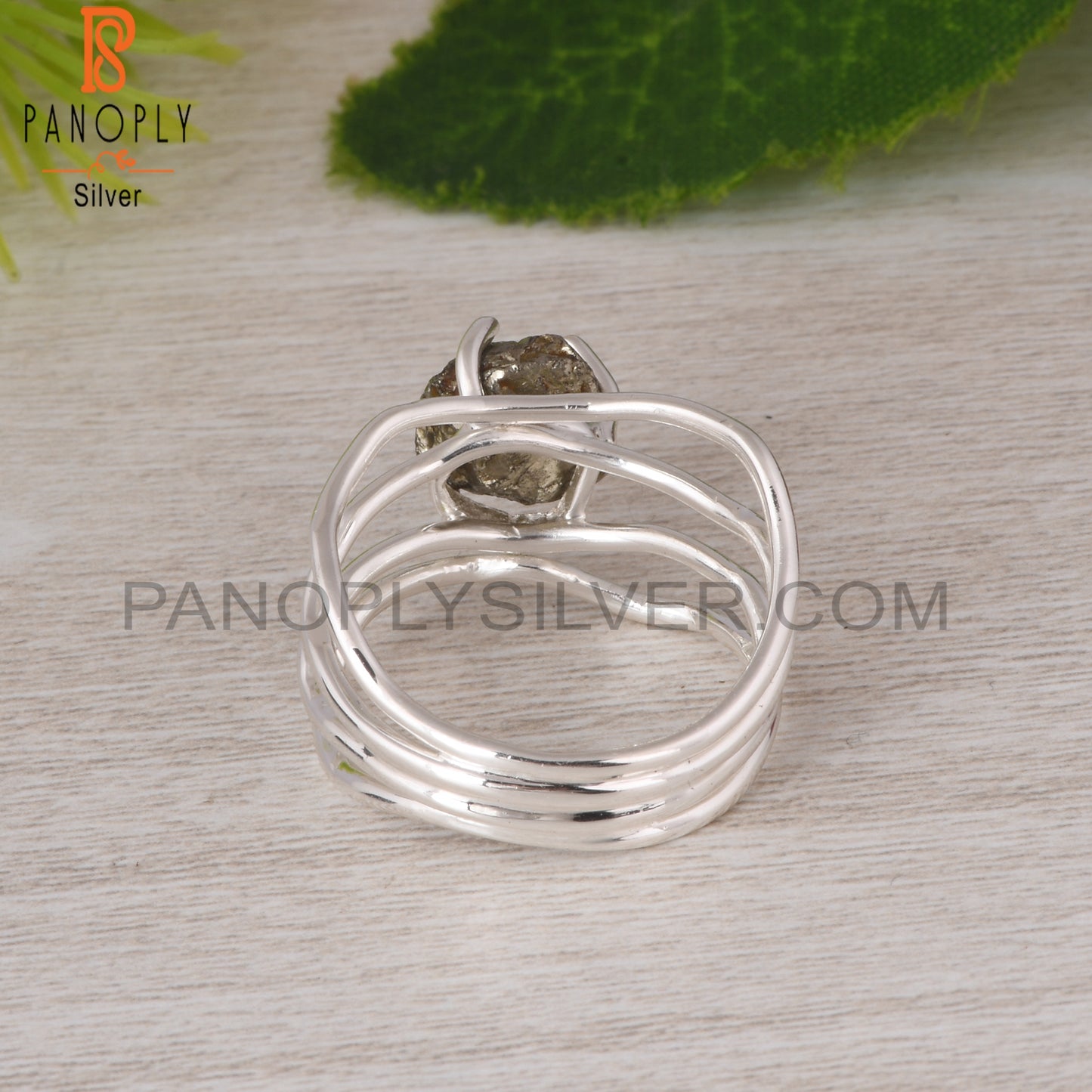 Pyrite Rough 925 Sterling Silver Ring