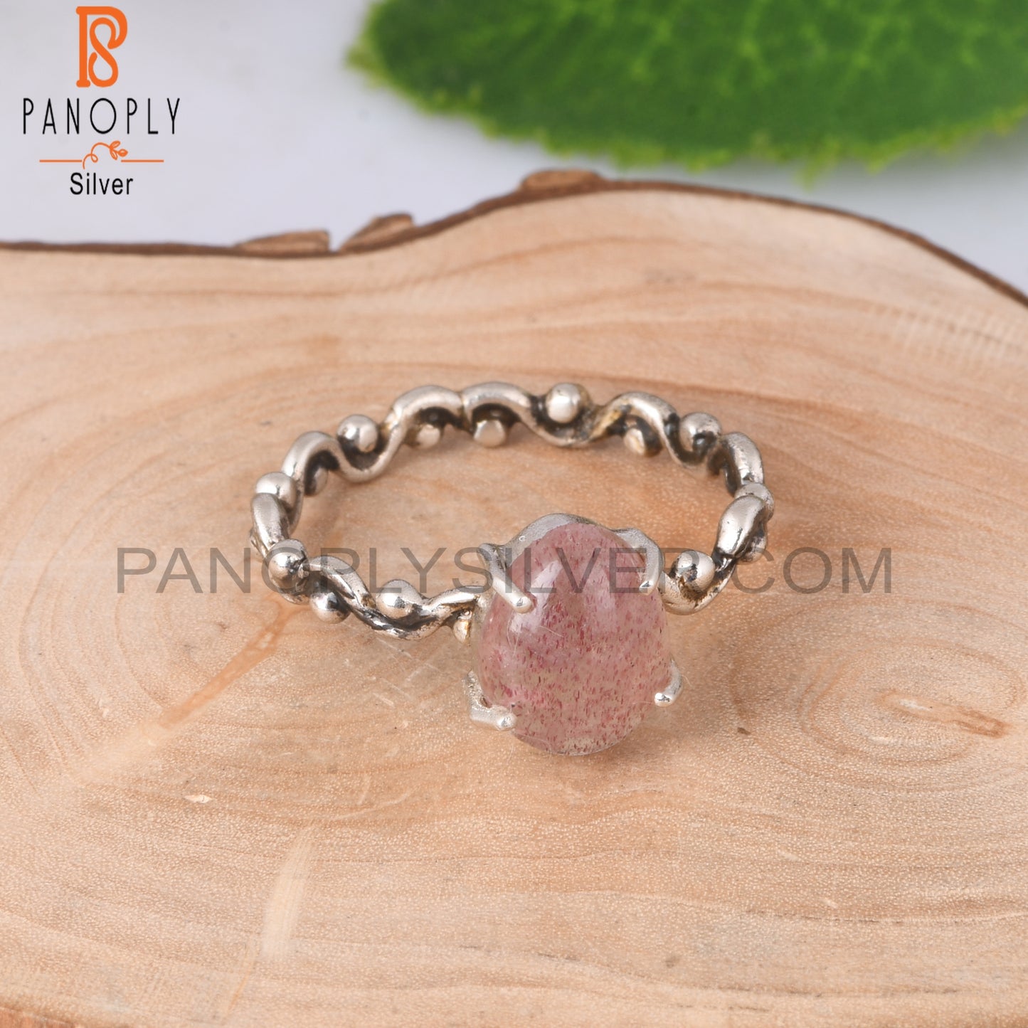 Starwberry Quartz 925 Sterling Silver Ring