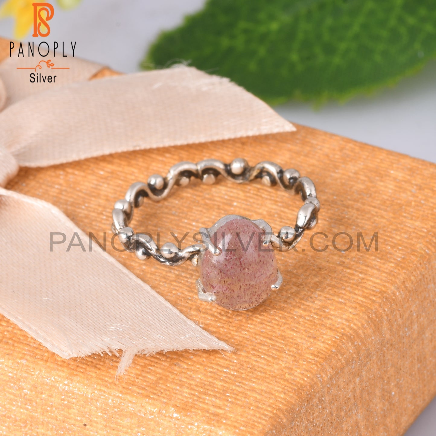 Starwberry Quartz 925 Sterling Silver Ring