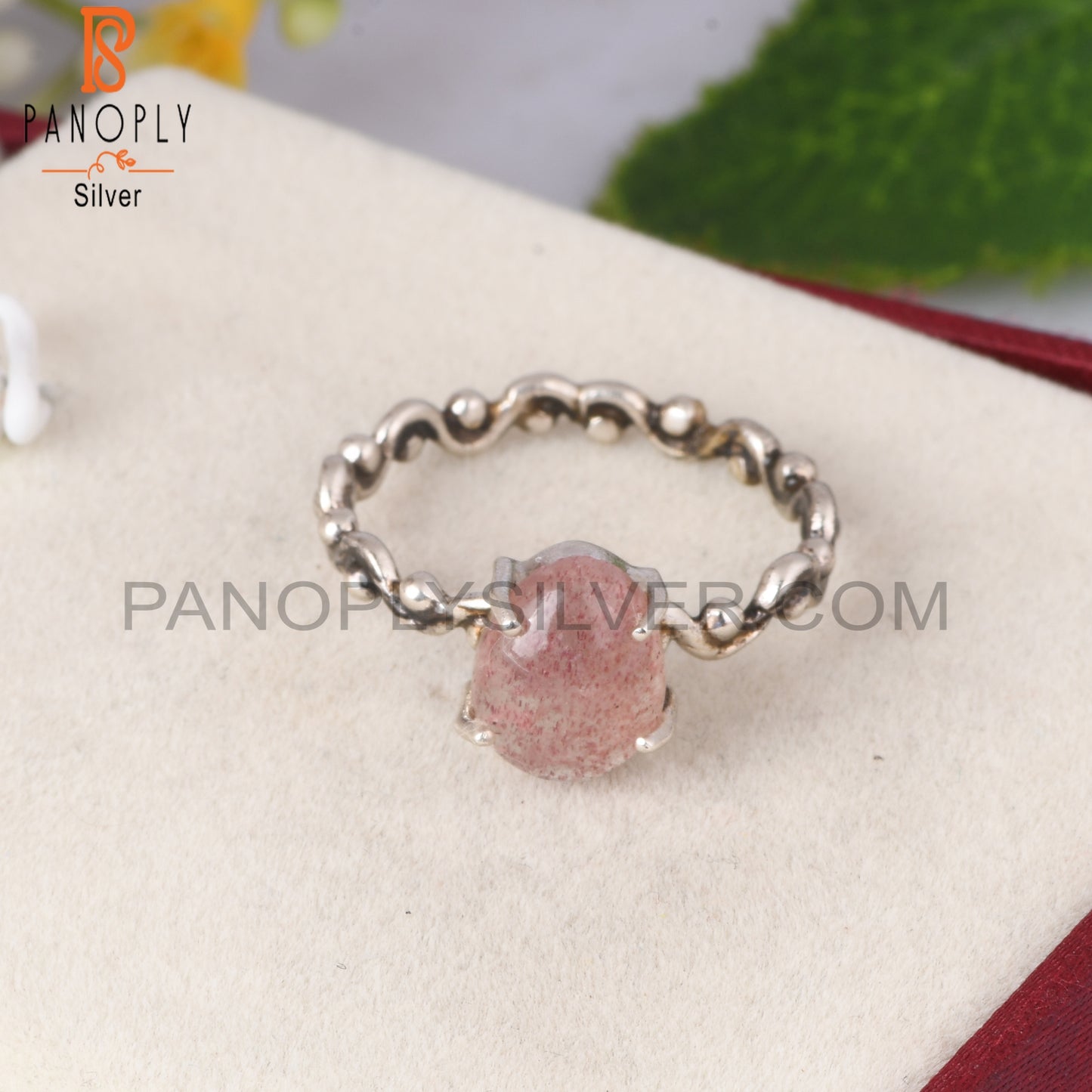 Starwberry Quartz 925 Sterling Silver Ring