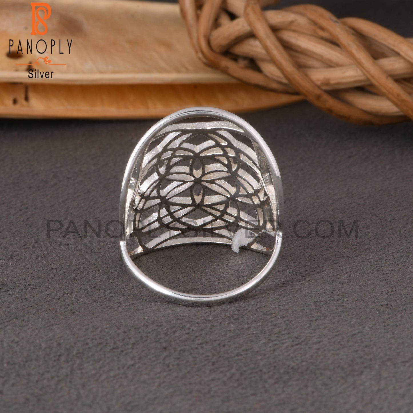 Handmade 925 Sterling Silver Mandala Flower Ring