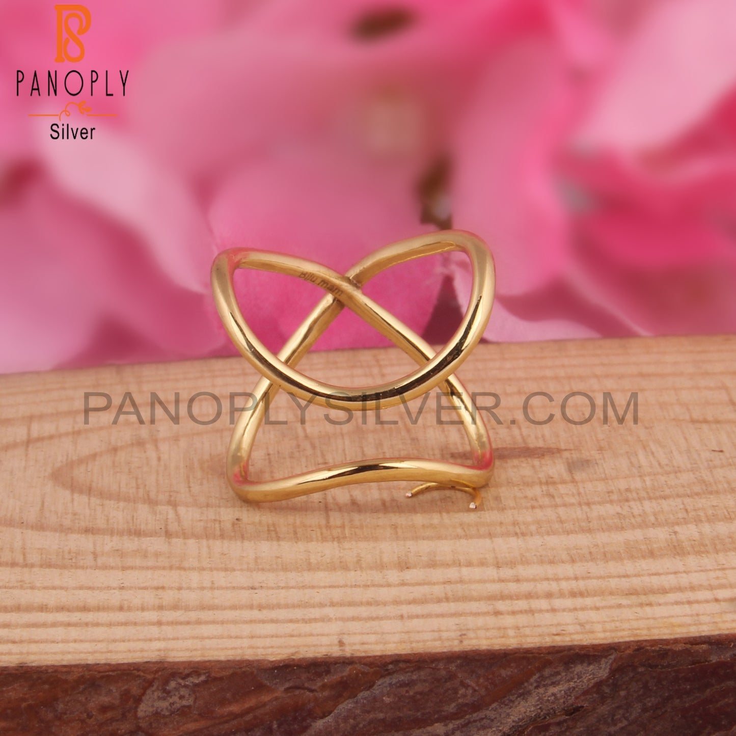 Cress Cross Gold Stackable Rings Gifts