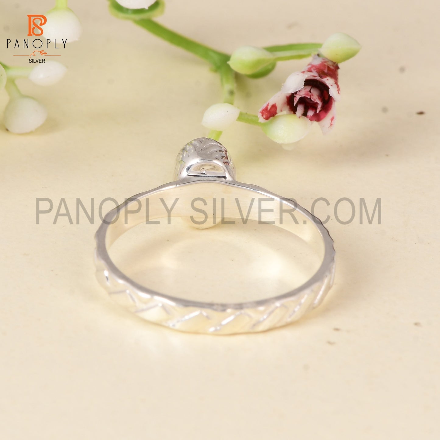 Handcrafted 925 Silver Ring with Green Peridot (Oval Cut) | Minimalist Gemstone Jewelry