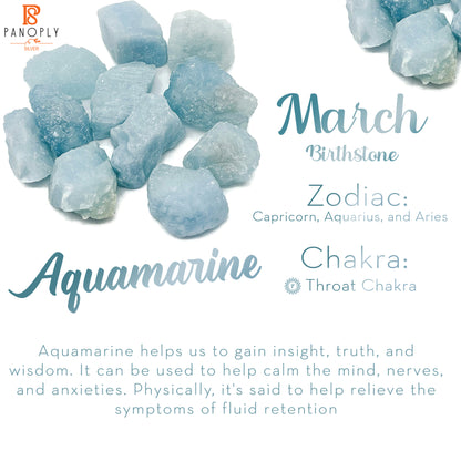 Aquamarine & Apatite Rough 925 Sterling Silver Twist Ring
