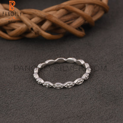 925 Sterling Silver Twist Band Ring