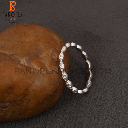 925 Sterling Silver Twist Band Ring