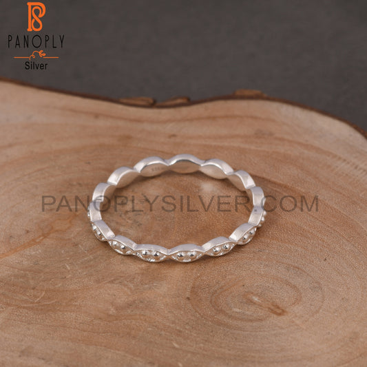 925 Sterling Silver Twist Band Ring