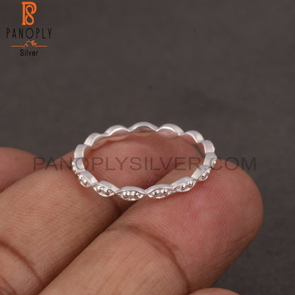 925 Sterling Silver Twist Band Ring