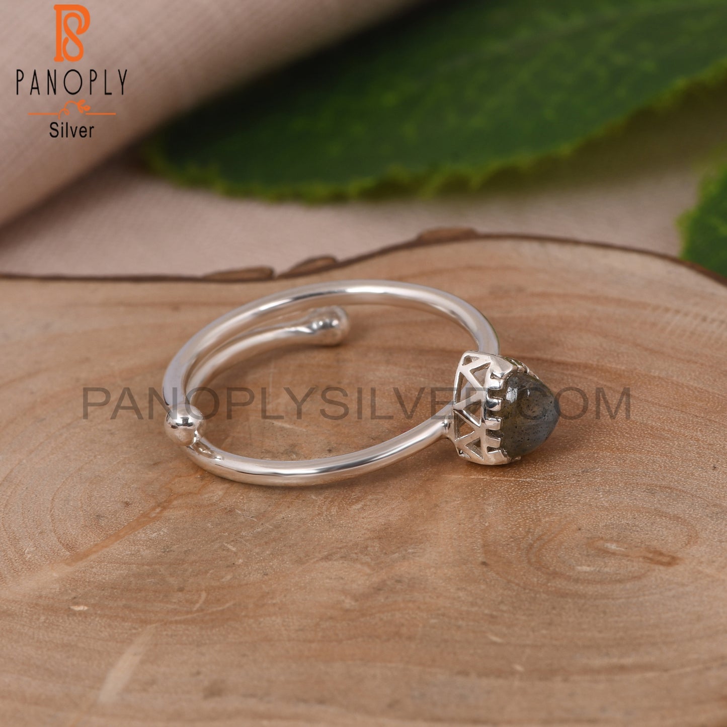 Handmade Labradorite Trillion 925 Sterling Silver Rings