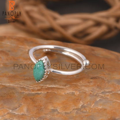 Arizona Turquoise Marquise 925 Silver Engagement Ring