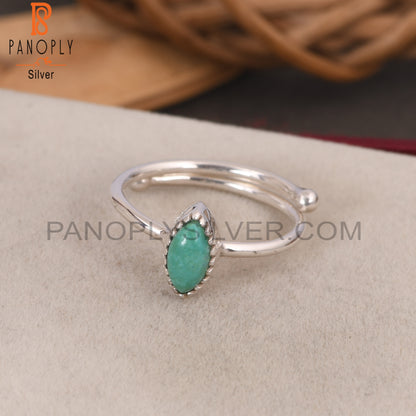 Arizona Turquoise Marquise 925 Silver Engagement Ring
