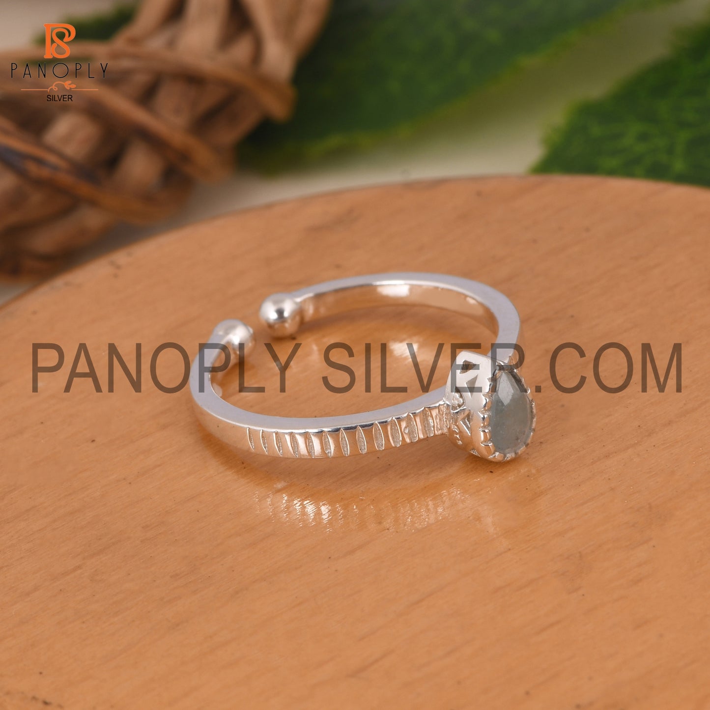 925 Quality Pear Shape Adjustable Silver Rings