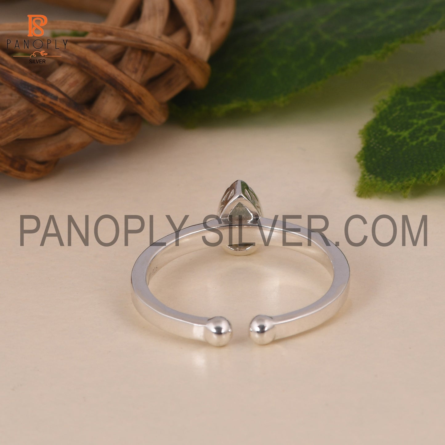 925 Quality Pear Shape Adjustable Silver Rings