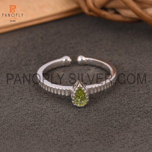 Peridot 925 Silver August Birthstone Silver Rings