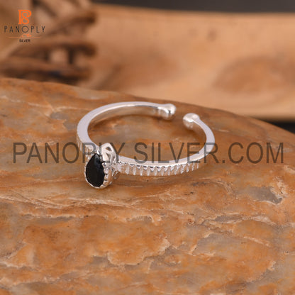 Black Onyx 925 Quality Openable Rings
